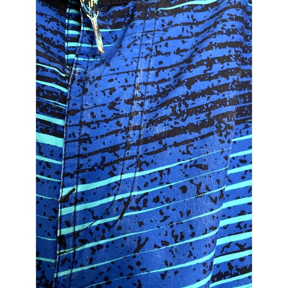 Nike Swim Shorts Men 30 Blue Board Trunks Swoosh Performance Green Bottoms - Picture 8 of 14